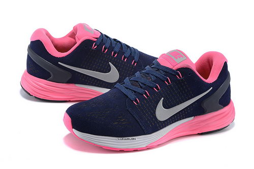 Womens Nike Lunarglide 7 Dark Blue & Pink New Zealand